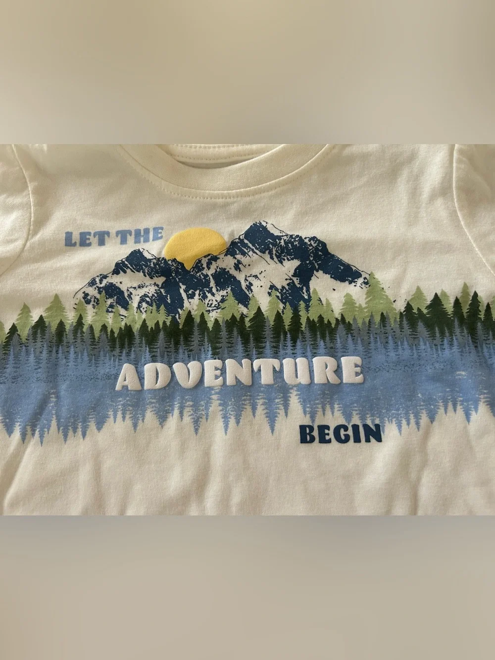 Bearpaw Boys Longsleeve shirt “Let the adventure begin” size 24 months NWOT